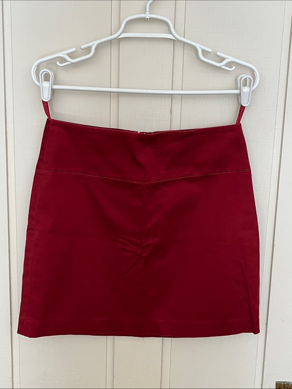 Banana Republic Deep Red Mini Skirt - Sleek A-Line
